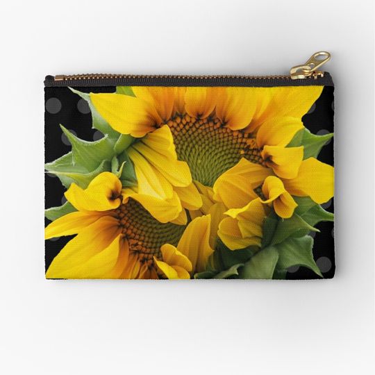 Discover Blooming Sunflower Makeup Bags