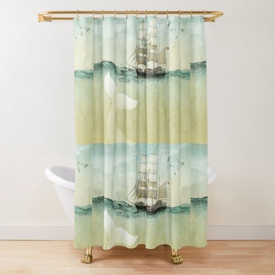 Discover White Tail Shower Curtain