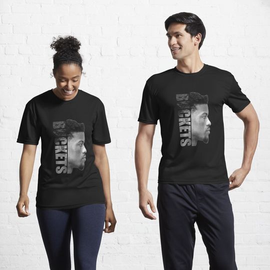 Discover Jimmy "Buckets" Butler - Black / White Active T-Shirt