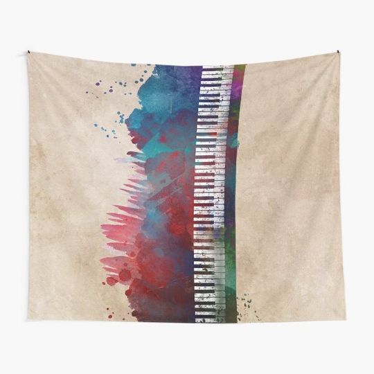 Discover keyboard art #keyboard #piano Tapestry
