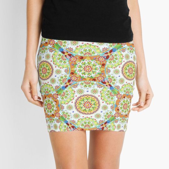 Discover Brocade Mandala Mini Skirt