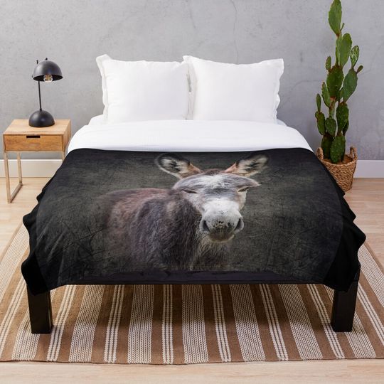 Discover Donkey Foal Mattheo Throw Blanket