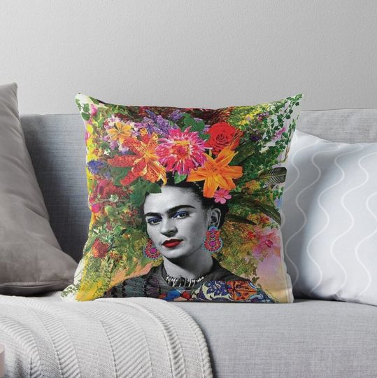 Discover Frida Kahlo Art Throw Pillow