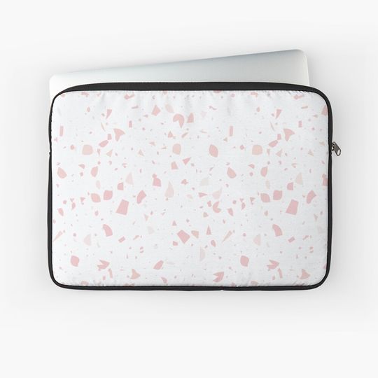 Discover Pink Blush Terrazzo Laptop Sleeve