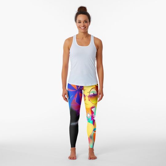 Discover Synthwave Sunset Shimmer Leggings