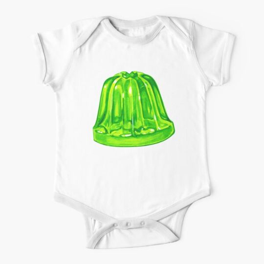Discover Green Jello Mold Pattern - White Onesie