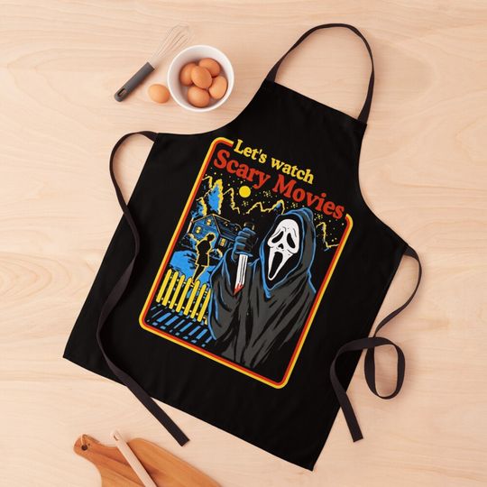 Discover Let's Watch Scary Movies Apron