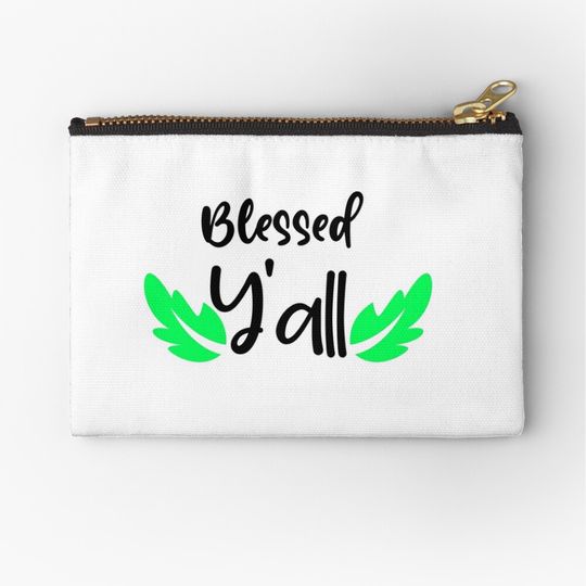 Discover Blessed y' all Zipper Pouch