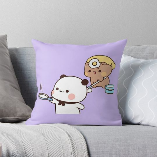 Discover Masterchef Bubu fry eggs for Dudu 3, Panda Bear Bubu and Dudu Couple Cushion