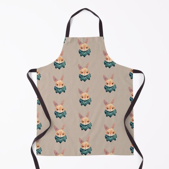 Discover A brown bunny, very warm so as not to get cold Kitchen Apron