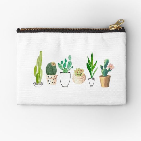 Discover POTTED CACTI Zipper Pouch