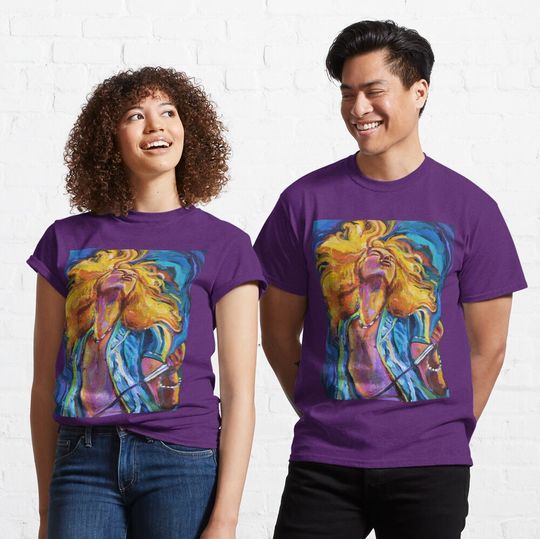 Discover Robert Plant Wild Hair Portrait T-Shirt