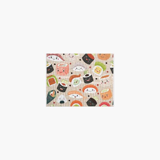 Discover Kawaii Sushi Pattern Jigsaw Puzzle