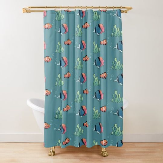 Discover fish Shower Curtain