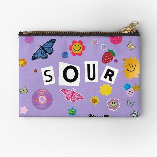 Discover Sour all stickers Makeup Bags