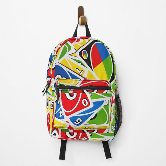 Discover Uno Colorful Playing Cards Pattern Backpack