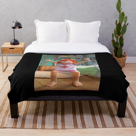 Discover Angry Girl Throw Blanket