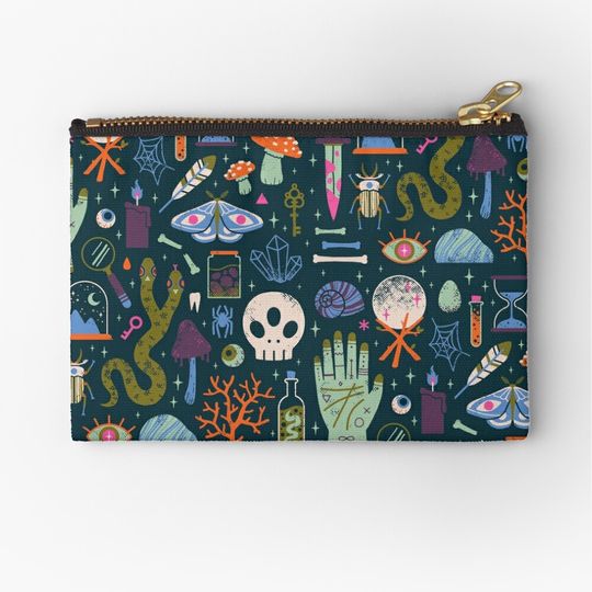 Discover Curiosities Zipper Pouch, Makeup Bag, Cosmetics Bag