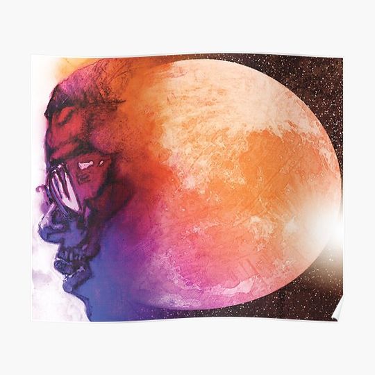 Discover MAN ON THE MOON ALBUM COVER Premium Matte Vertical Poster