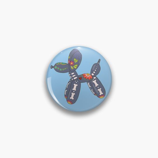 Discover Sucrose, the Balloon Doggo- Grey Pin Button