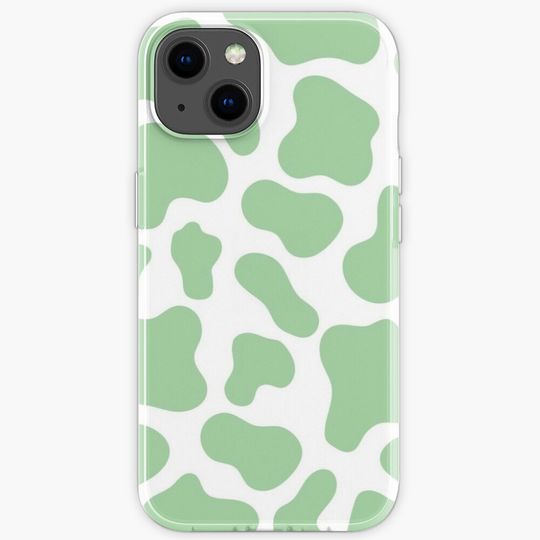 Discover aesthetic sage green cow print phone case iPhone Case