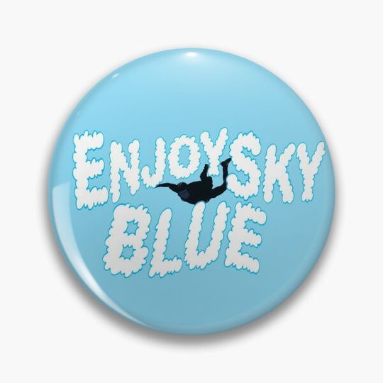 Discover Enjoy Sky Blue Pin Button