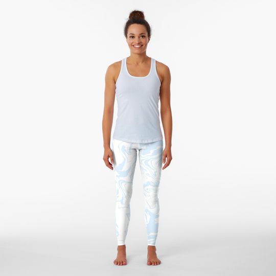 Discover Baby Blue Marble Leggings