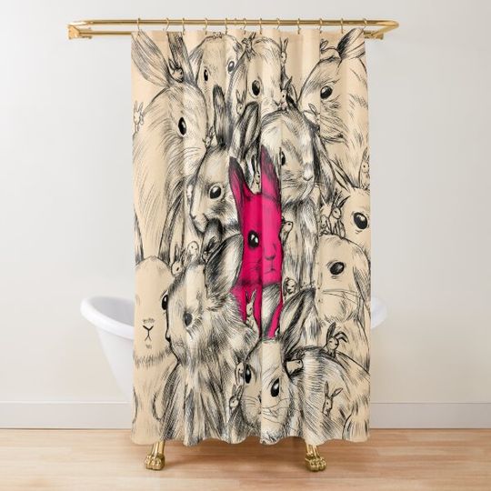 Discover BUNNIES GALORE! Shower Curtain