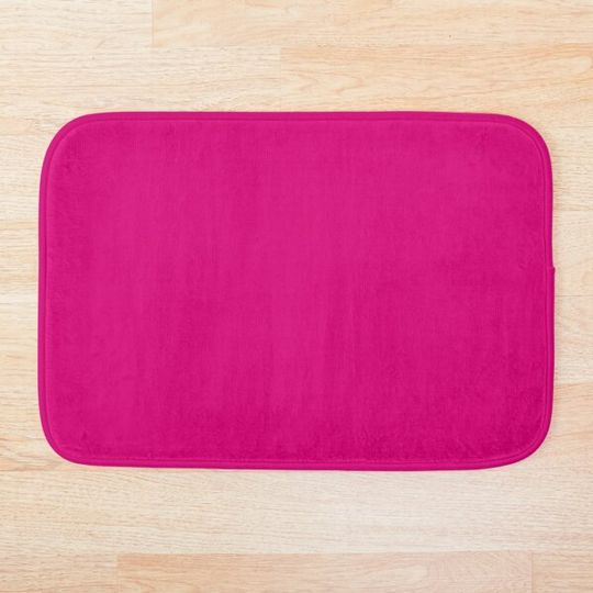 Discover Hot Pink Fuchsia Solid Color Decor Bath Mat