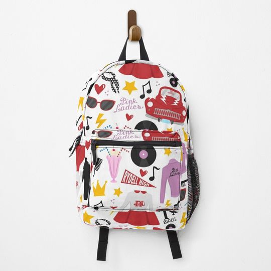 Discover musical 50s pattern grease Backpack