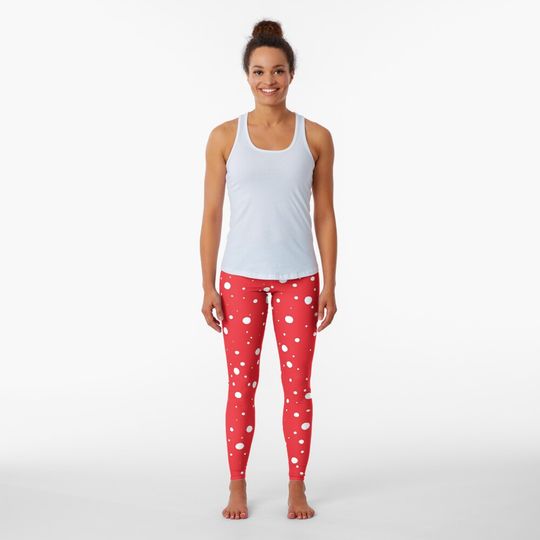 Discover Red Polka Dots (red/white) Leggings