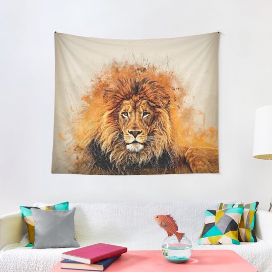Discover Liquid Lion Tapestry