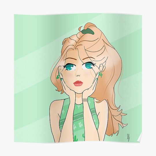 Discover cactus girl Premium Matte Vertical Poster