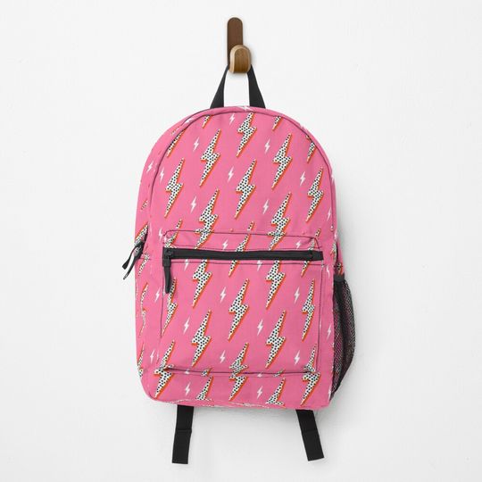 Discover Lightning bolt thunder flash preppy pink Backpack