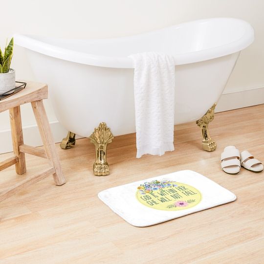 Discover Christian Quote - Bible Verse - PSALM 46:5 Bath Mat
