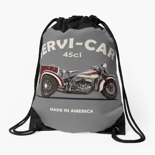 Discover The 1946 Servi-Car Drawstring Bag