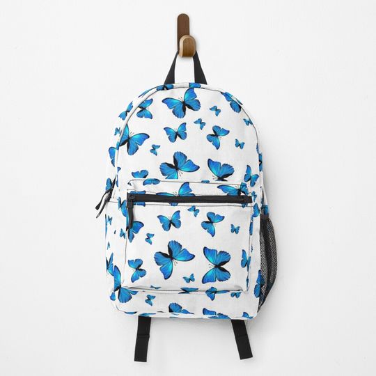Discover Blue butterflies print Backpack