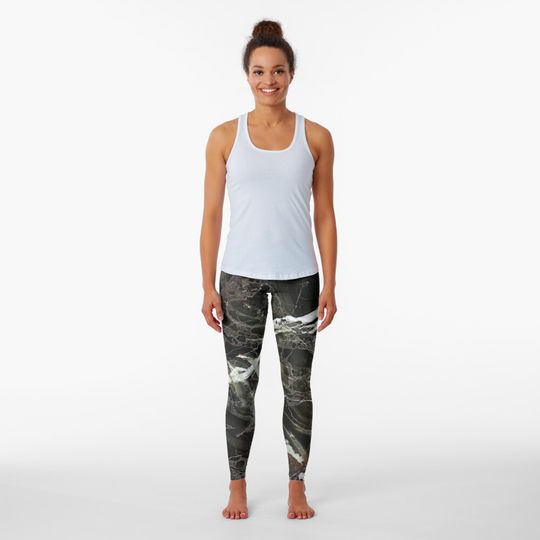 Discover Black Marble Stone Leggings