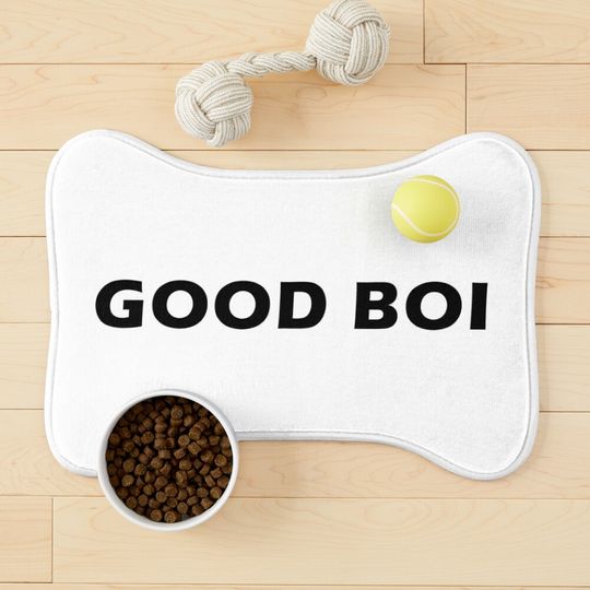 Discover Good Boi bowl mat Pet Mat