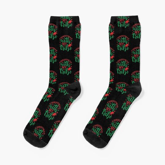 Discover funny christmas gifts Christmas With My Tribe Socks