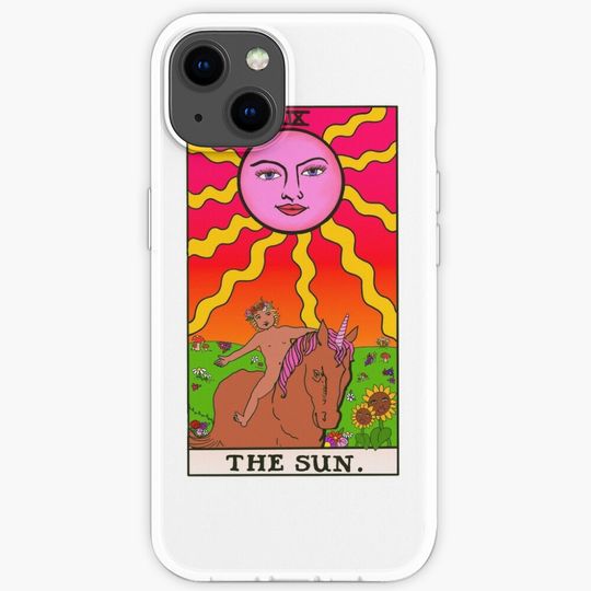 Discover Trippy Sun Tarot  iPhone Case