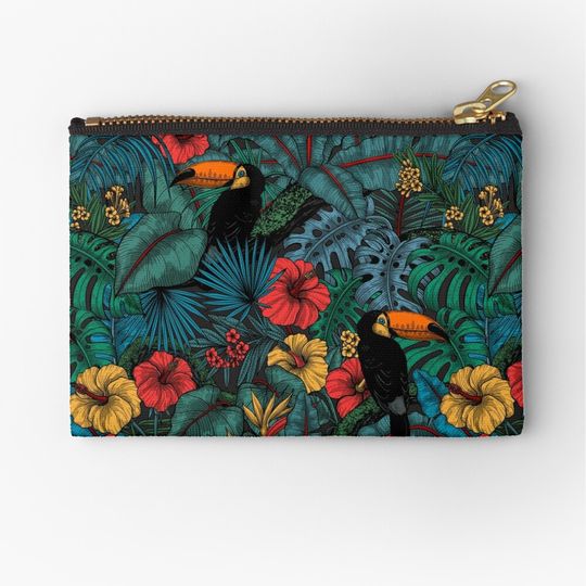 Discover Toucan Garden Makeup Bags