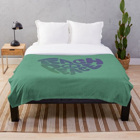 Discover Teach Peace Throw Blanket