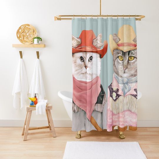 Discover Cowboy Cats Shower Curtain