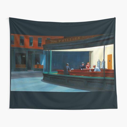 Discover "Nighthawks" by Edward Hopper (1942) Tapestry
