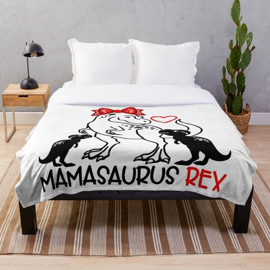 Discover Mamasaurus Throw Blanket