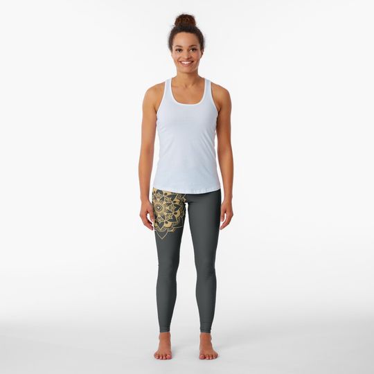 Discover Mandala black gold Leggings