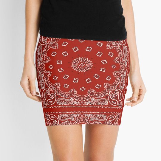 Discover Red Bandana Mini Skirt