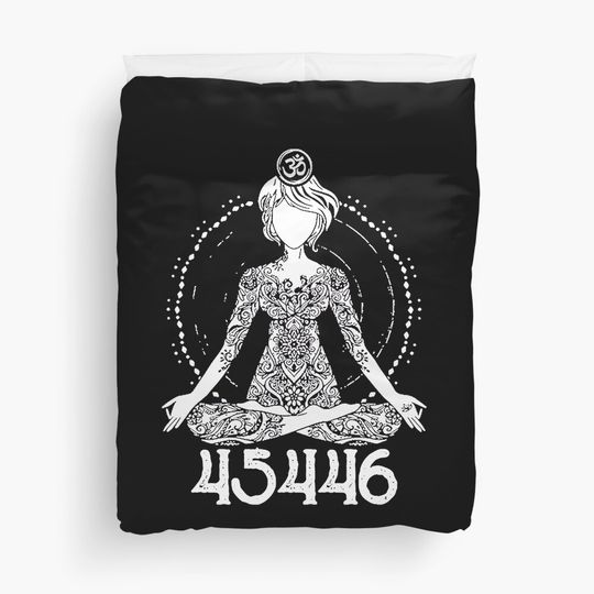 Discover Yoga 45446 Beige AF 45% against 45 Namaste Duvet Cover