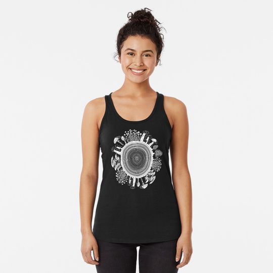 Discover Mushroom Ring Tee Racerback Tank Top